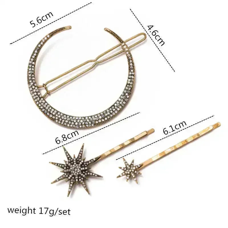 Crescent Moon Hairpins