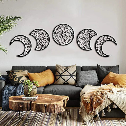 5pcs Black Moon Wall Decoration