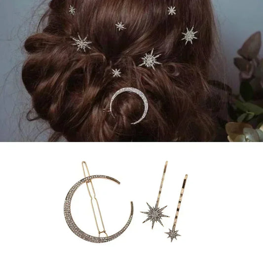 Crescent Moon Hairpins