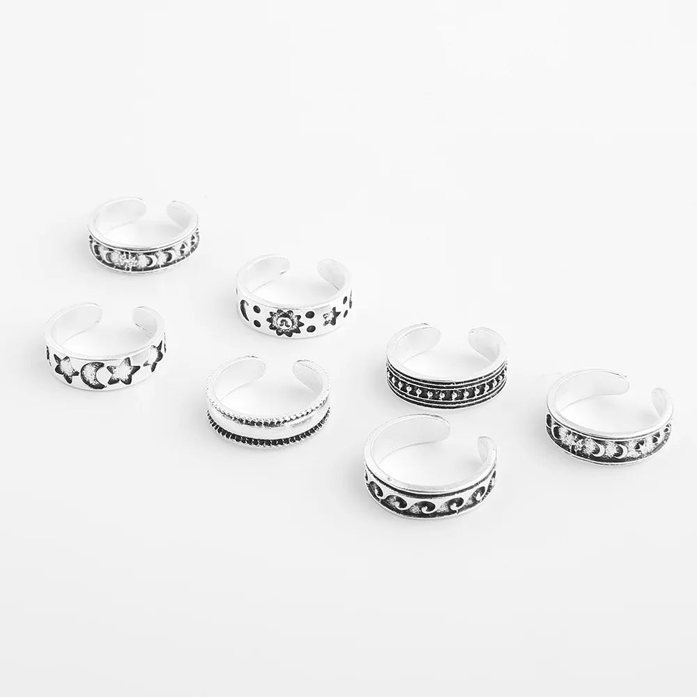 7pcs Toe Ring Set